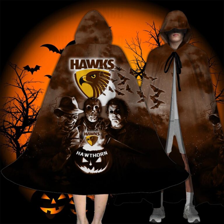 AFL Hawthorn Hawks Halloween Adult Kid Preschool Cloak