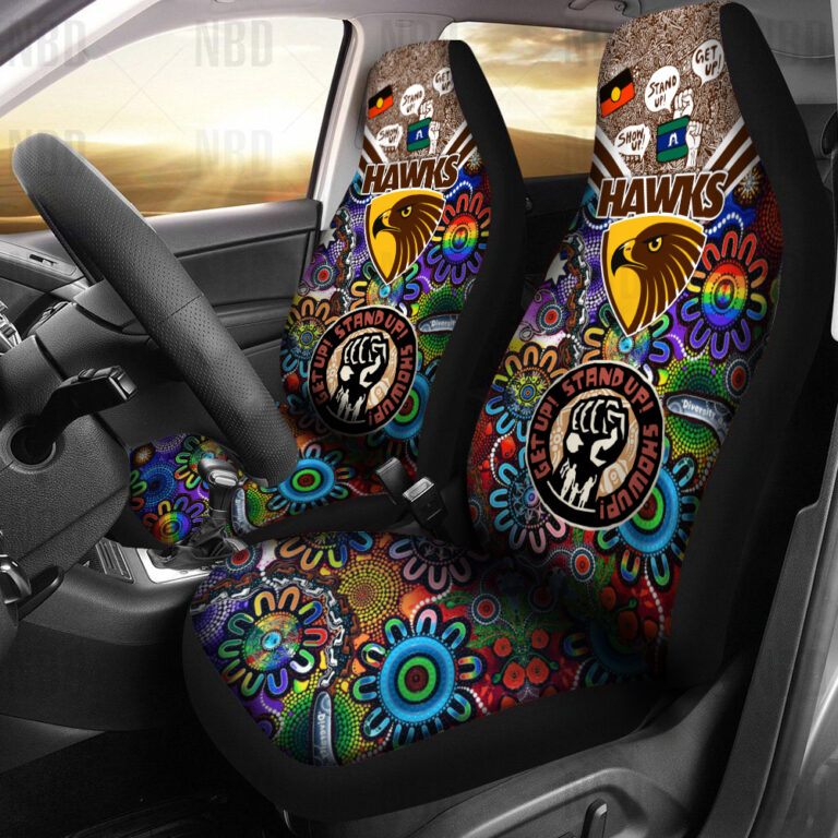 AFL Hawthorn Hawks | Seat Belt | Steering | Car Seat Covers
