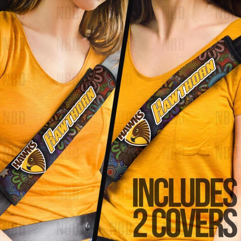 AFL Hawthorn Hawks | Seat Belt | Steering | Car Seat Covers