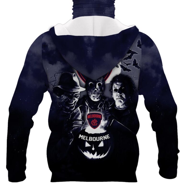 AFL Melbourne Demons Halloween Adult Kid Zip Hoodie T Shirt Long Sleeve Hawaiian
