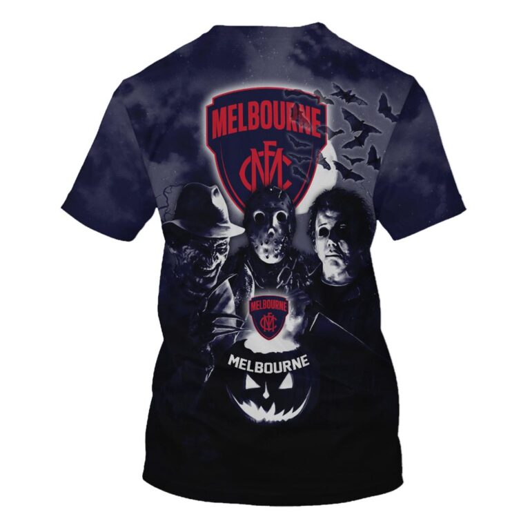 AFL Melbourne Demons Halloween Adult Kid Zip Hoodie T Shirt Long Sleeve Hawaiian