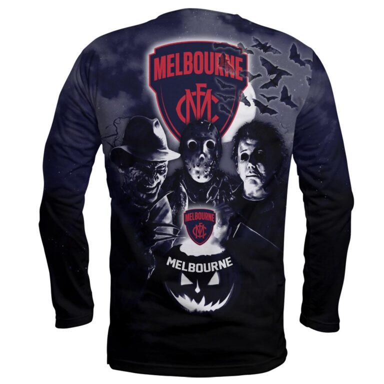 AFL Melbourne Demons Halloween Adult Kid Zip Hoodie T Shirt Long Sleeve Hawaiian