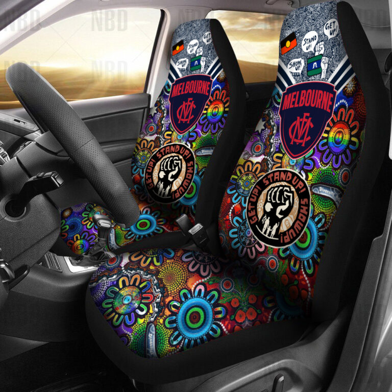 AFL Melbourne Demons | Seat Belt | Steering | Car Seat Covers