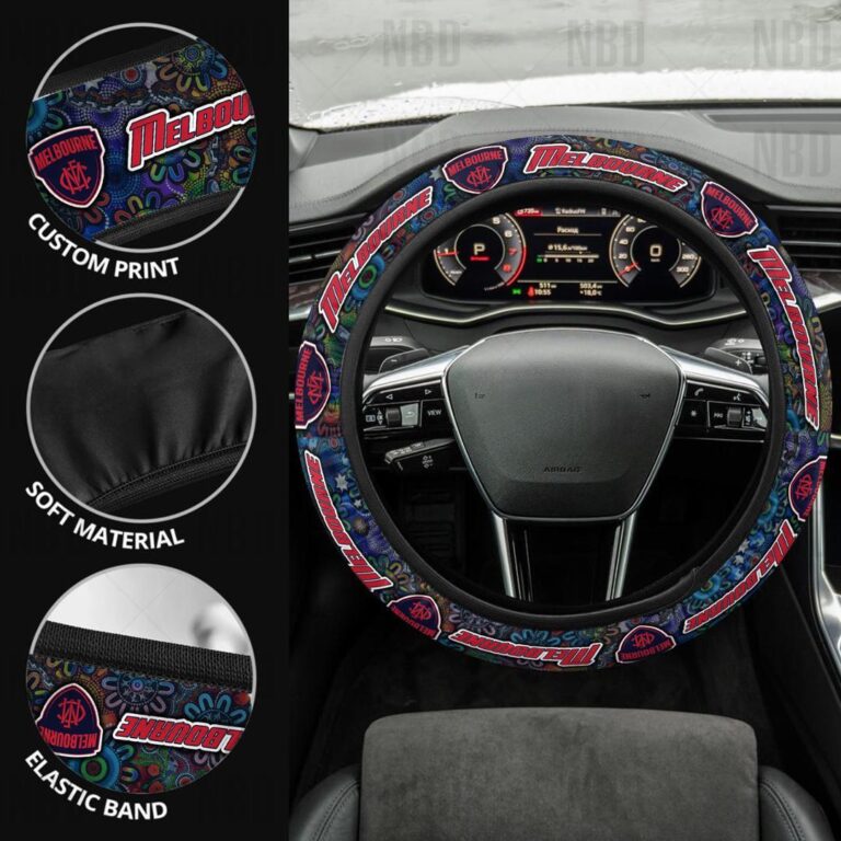 AFL Melbourne Demons | Seat Belt | Steering | Car Seat Covers
