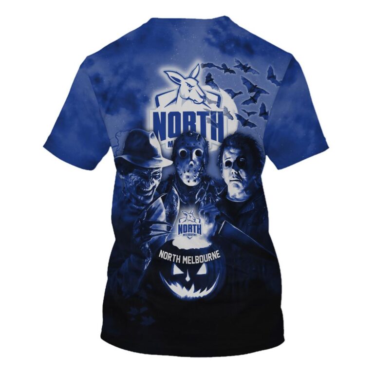 AFL North Melbourne Kangaroos Halloween Adult Kid Zip Hoodie T Shirt Long Sleeve Hawaiian