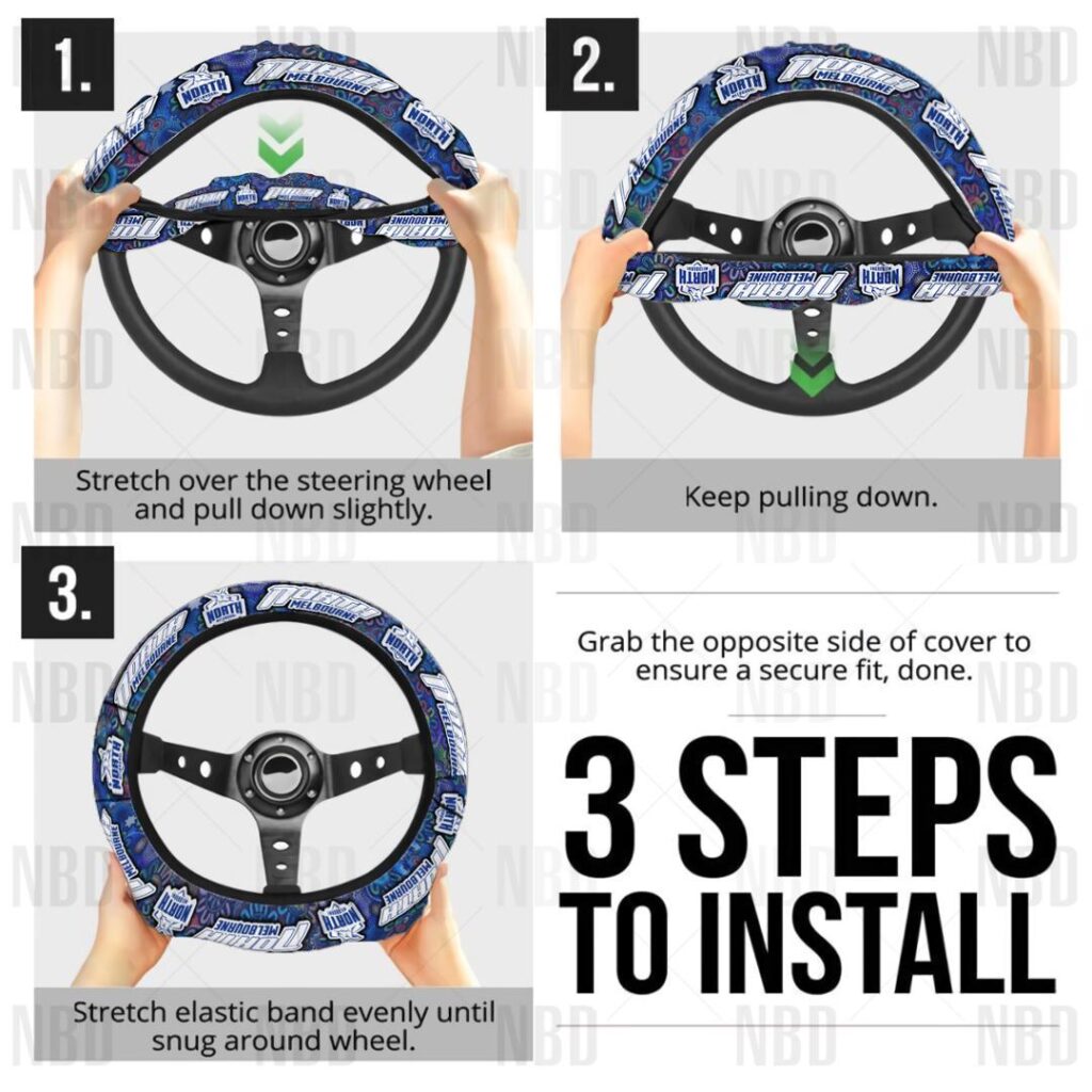 AFL North Melbourne Kangaroos | Seat Belt | Steering | Car Seat Covers