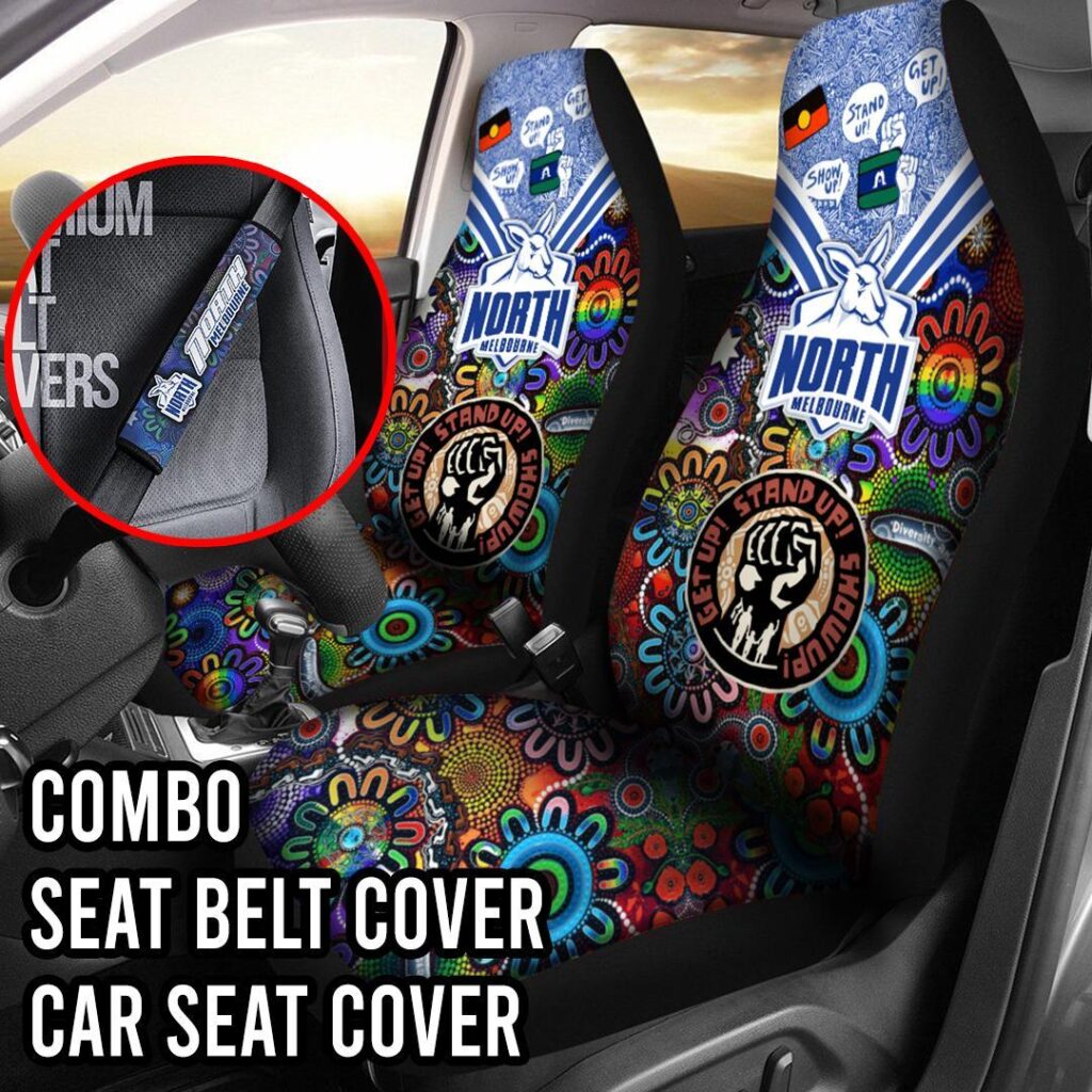 AFL North Melbourne Kangaroos | Seat Belt | Steering | Car Seat Covers