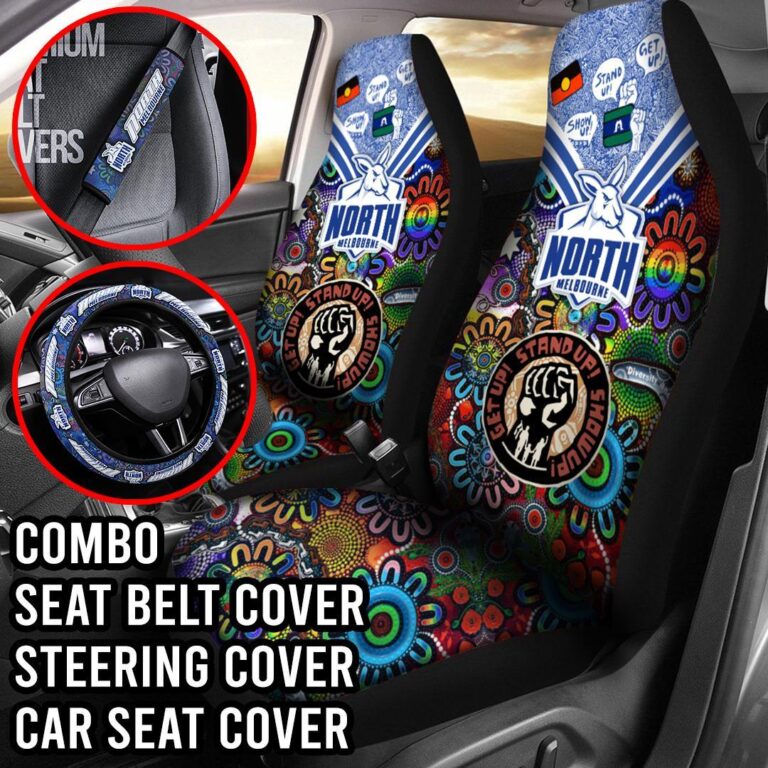 AFL North Melbourne Kangaroos | Seat Belt | Steering | Car Seat Covers