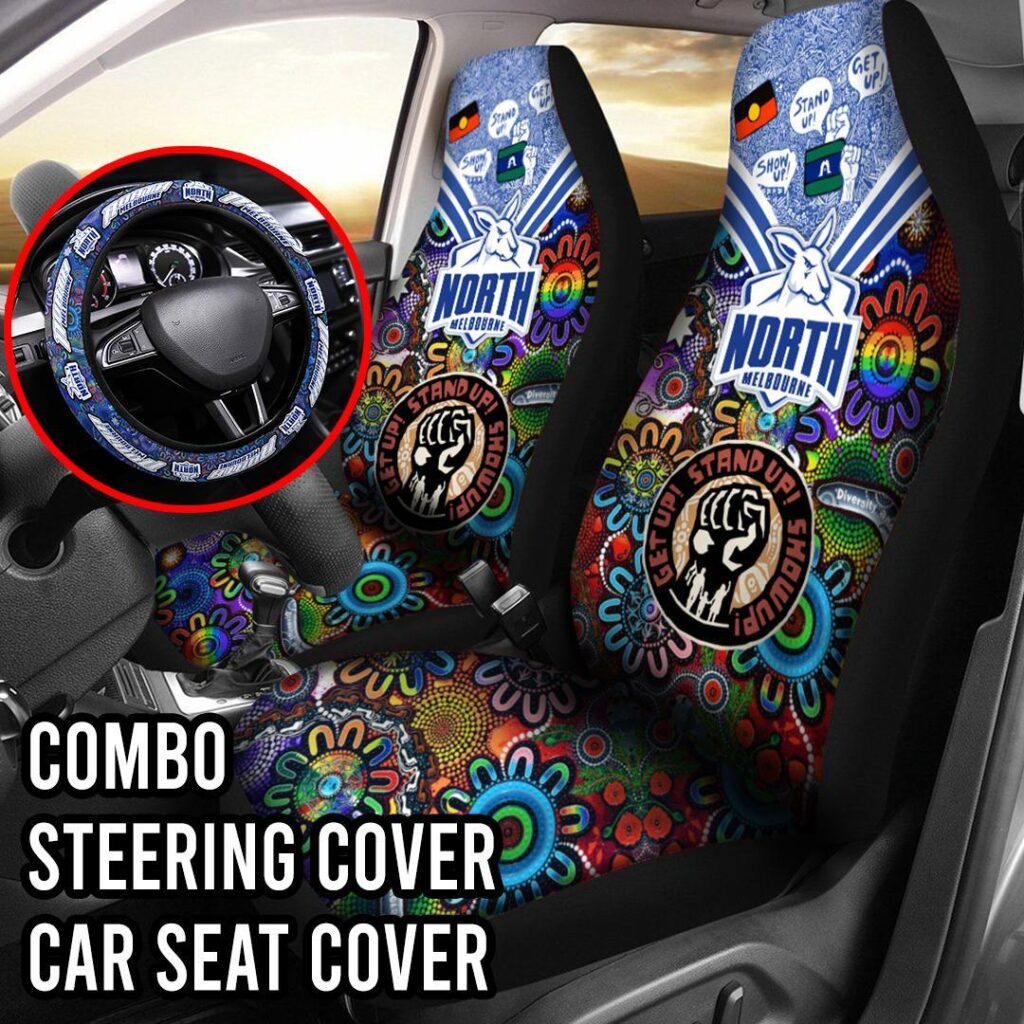 AFL North Melbourne Kangaroos | Seat Belt | Steering | Car Seat Covers