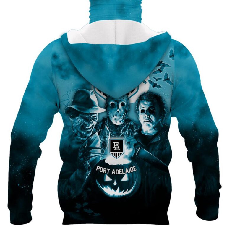 AFL Port Adelaide Power Halloween Adult Kid Zip Hoodie T Shirt Long Sleeve Hawaiian