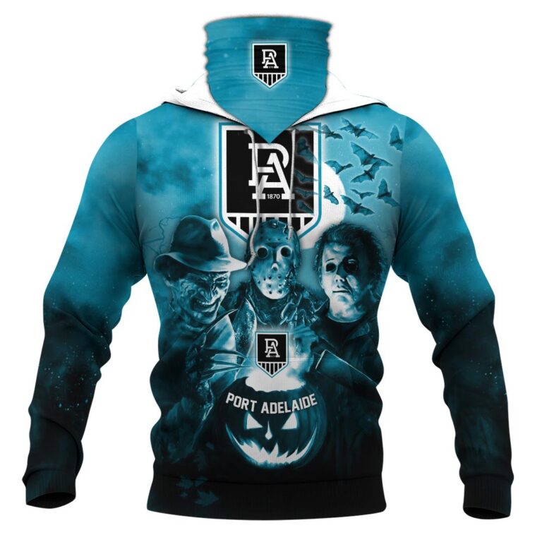 AFL Port Adelaide Power Halloween Adult Kid Zip Hoodie T Shirt Long Sleeve Hawaiian