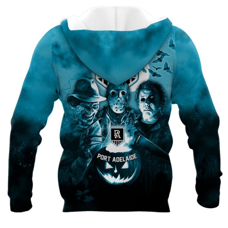 AFL Port Adelaide Power Halloween Adult Kid Zip Hoodie T Shirt Long Sleeve Hawaiian