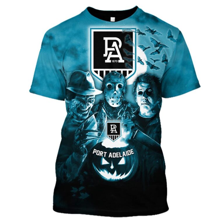 AFL Port Adelaide Power Halloween Adult Kid Zip Hoodie T Shirt Long Sleeve Hawaiian