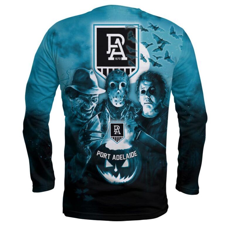 AFL Port Adelaide Power Halloween Adult Kid Zip Hoodie T Shirt Long Sleeve Hawaiian