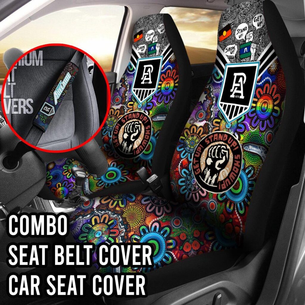 AFL Port Adelaide Power | Seat Belt | Steering | Car Seat Covers