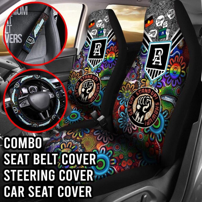 AFL Port Adelaide Power | Seat Belt | Steering | Car Seat Covers