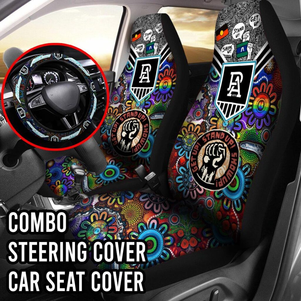 AFL Port Adelaide Power | Seat Belt | Steering | Car Seat Covers
