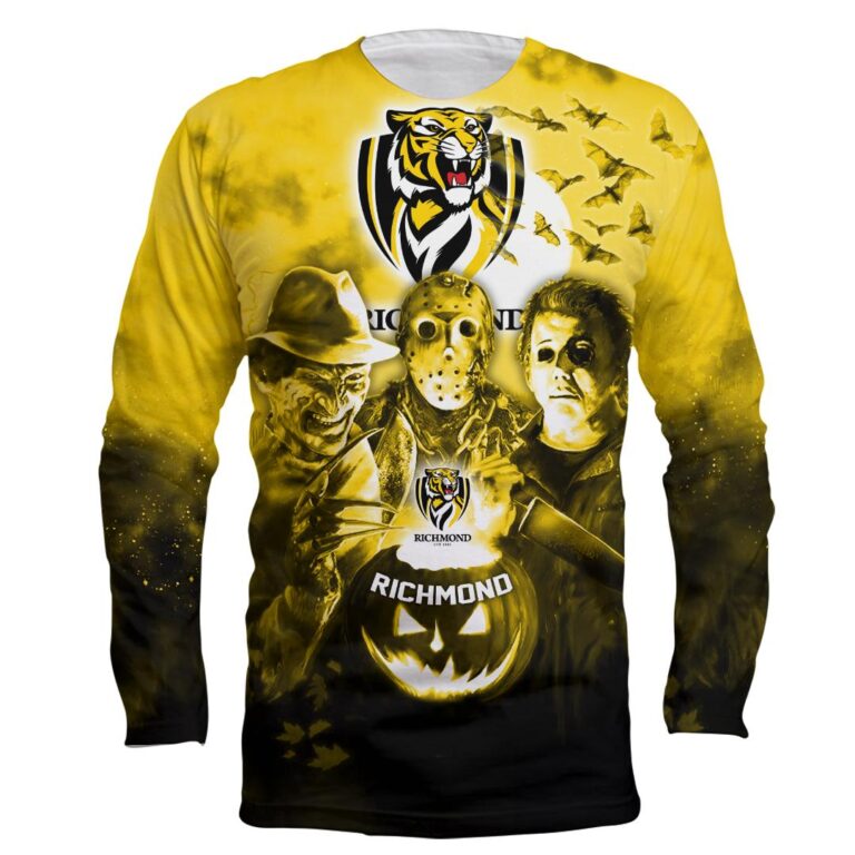 AFL Richmond Tigers Halloween Adult Kid Zip Hoodie T Shirt Long Sleeve Hawaiian