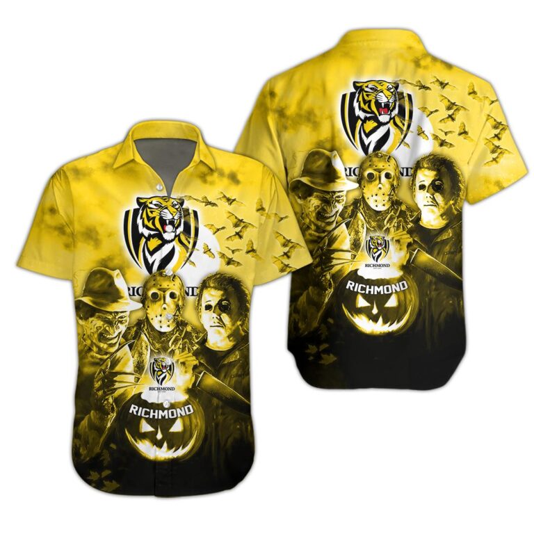 AFL Richmond Tigers Halloween Adult Kid Zip Hoodie T Shirt Long Sleeve Hawaiian