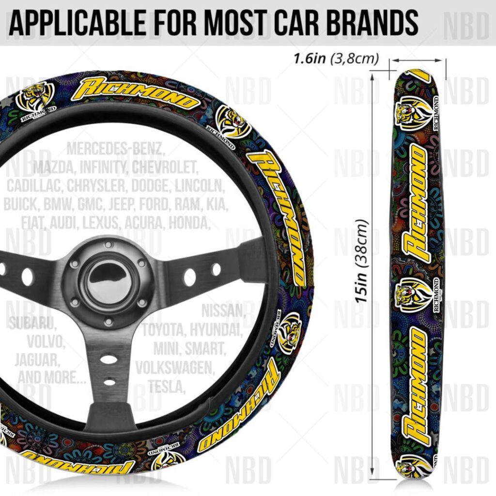 AFL Richmond Tigers | Seat Belt | Steering | Car Seat Covers