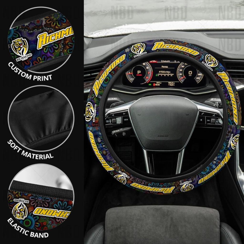 AFL Richmond Tigers | Seat Belt | Steering | Car Seat Covers