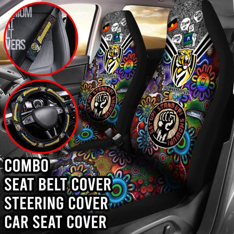 AFL Richmond Tigers | Seat Belt | Steering | Car Seat Covers