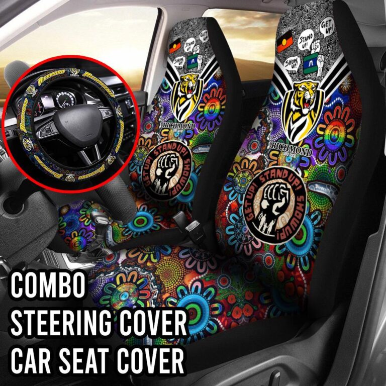 AFL Richmond Tigers | Seat Belt | Steering | Car Seat Covers