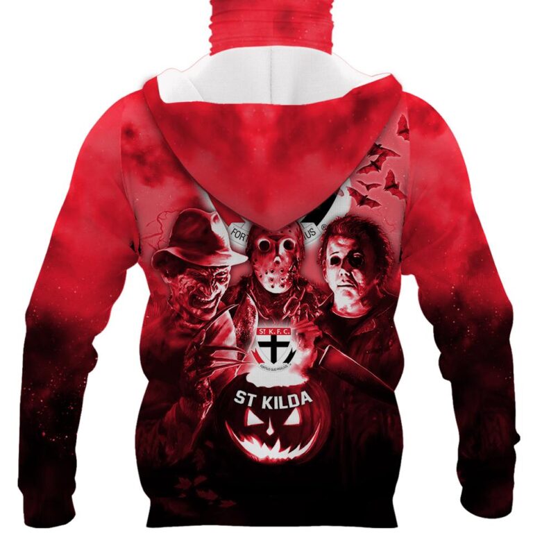 AFL St Kilda Saints Halloween Adult Kid Zip Hoodie T Shirt Long Sleeve Hawaiian