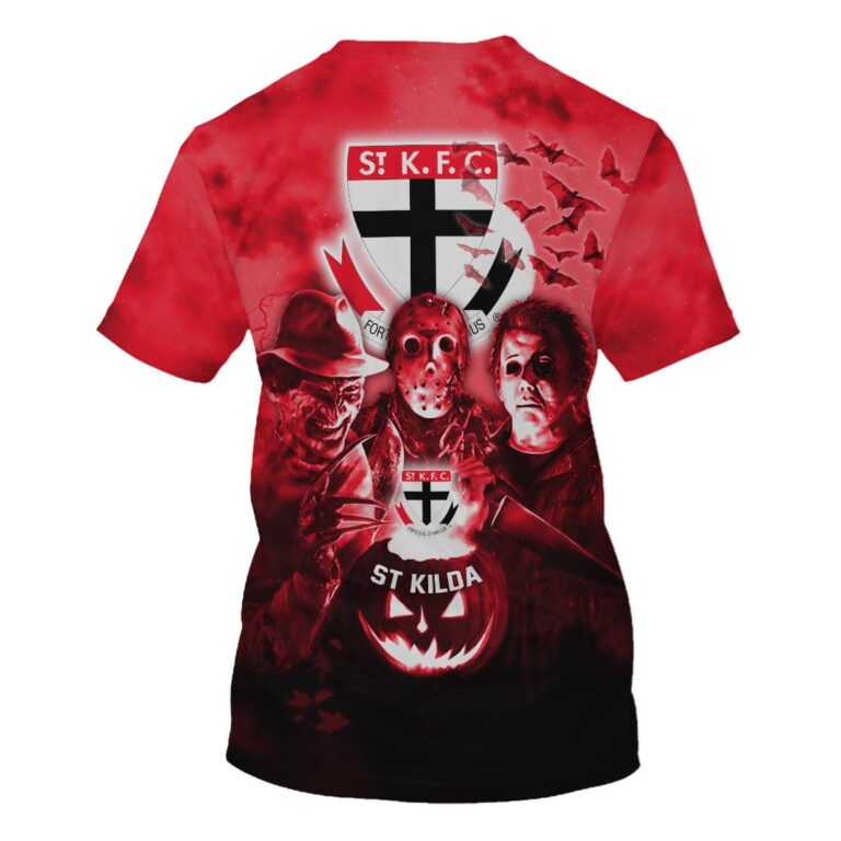 AFL St Kilda Saints Halloween Adult Kid Zip Hoodie T Shirt Long Sleeve Hawaiian