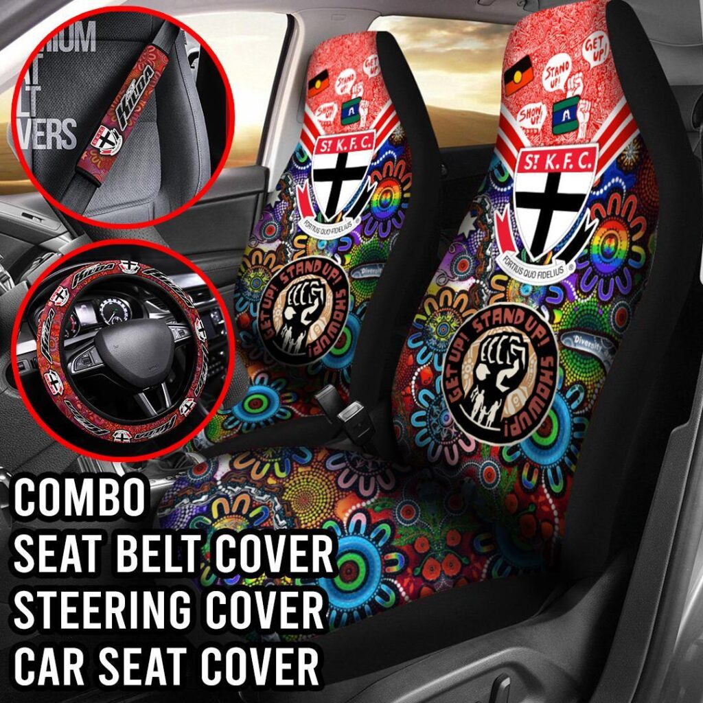 AFL St Kilda Saints | Seat Belt | Steering | Car Seat Covers