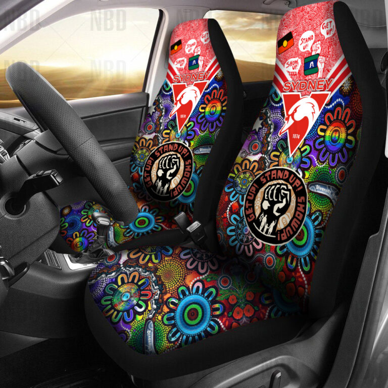 AFL Sydney Swans | Seat Belt | Steering | Car Seat Covers