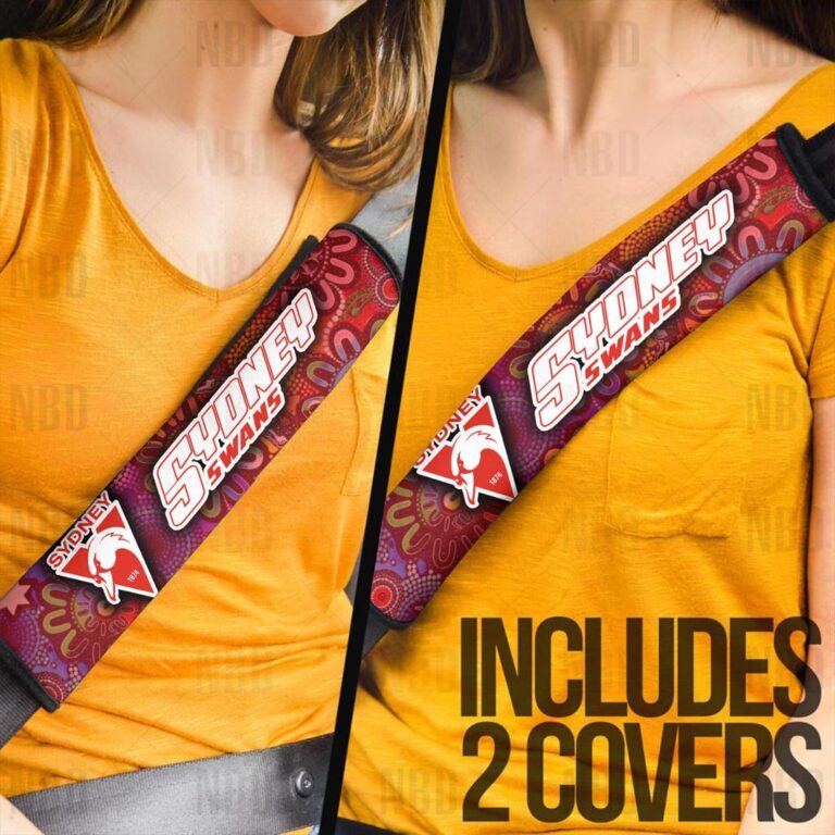 AFL Sydney Swans | Seat Belt | Steering | Car Seat Covers