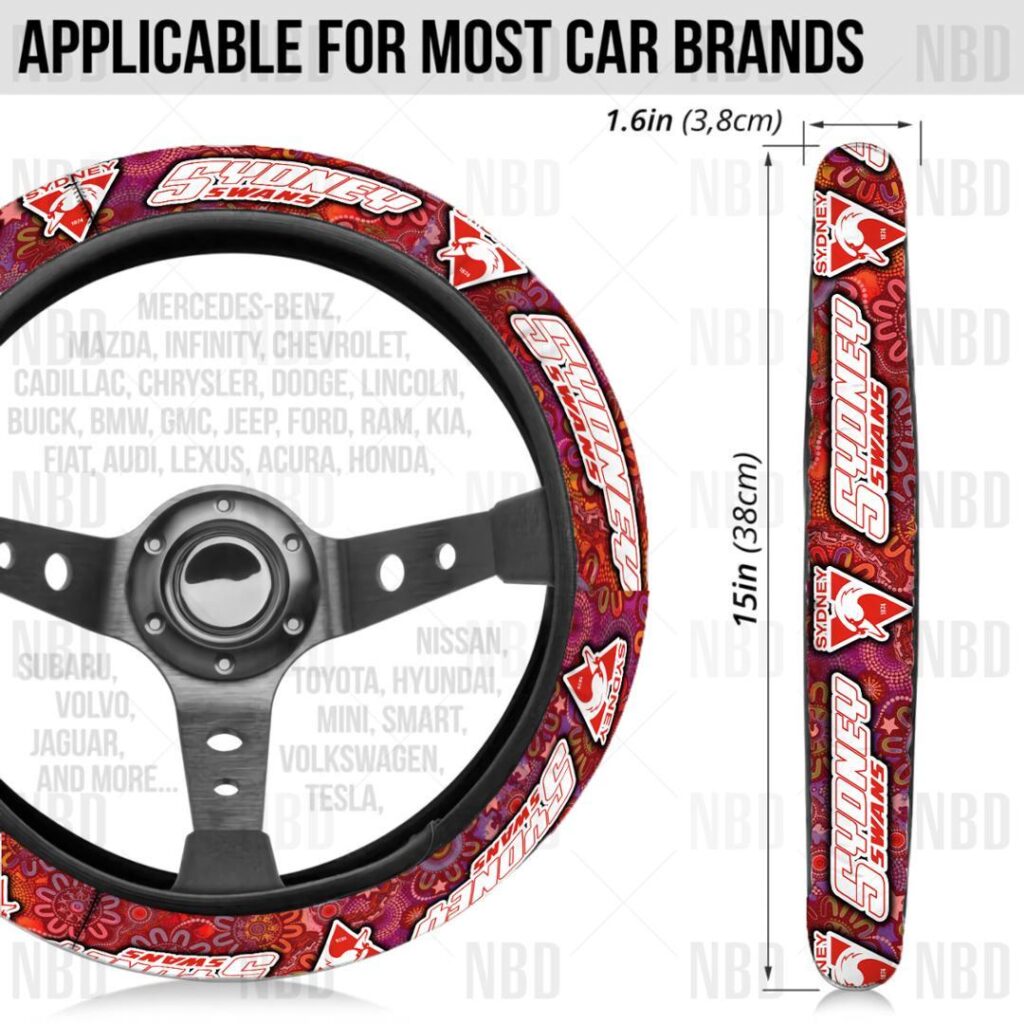 AFL Sydney Swans | Seat Belt | Steering | Car Seat Covers