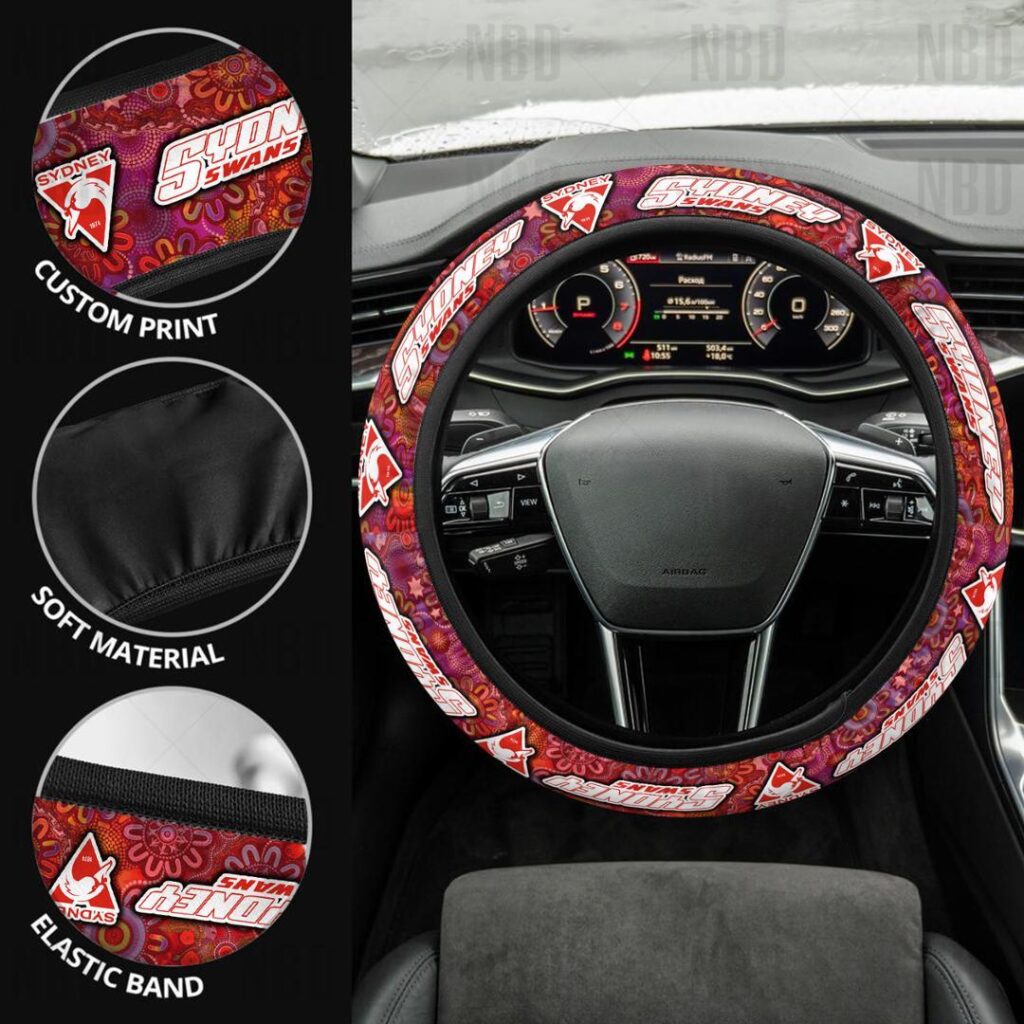 AFL Sydney Swans | Seat Belt | Steering | Car Seat Covers