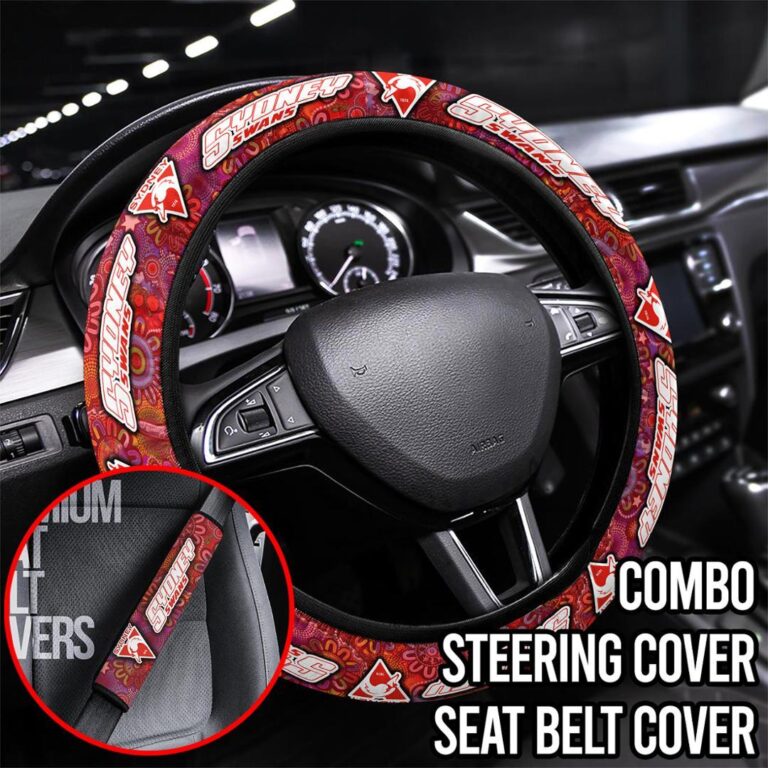AFL Sydney Swans | Seat Belt | Steering | Car Seat Covers