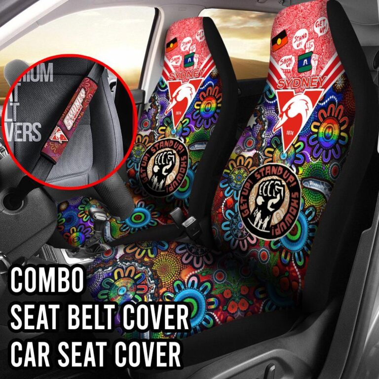 AFL Sydney Swans | Seat Belt | Steering | Car Seat Covers