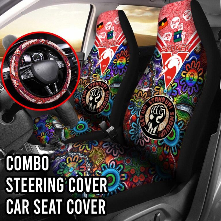 AFL Sydney Swans | Seat Belt | Steering | Car Seat Covers