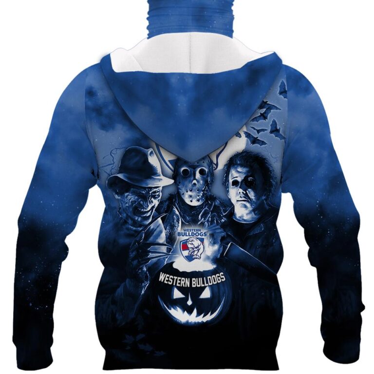 AFL Western Bulldogs Halloween Adult Kid Zip Hoodie T Shirt Long Sleeve Hawaiian