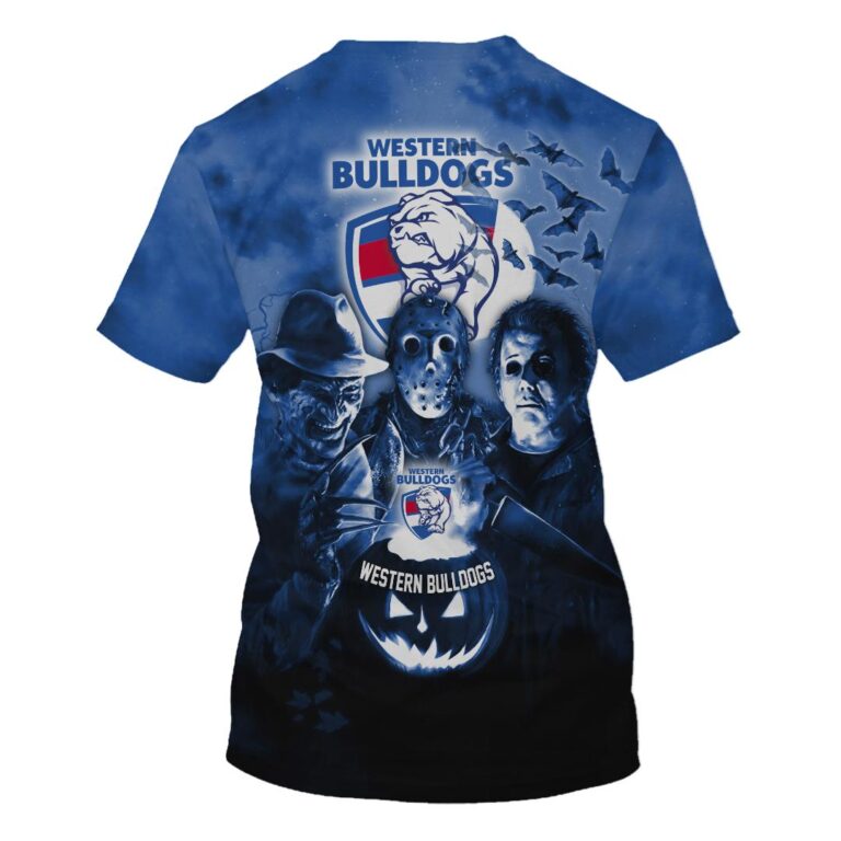 AFL Western Bulldogs Halloween Adult Kid Zip Hoodie T Shirt Long Sleeve Hawaiian