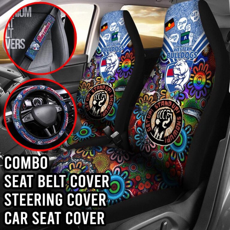 AFL Western Bulldogs | Seat Belt | Steering | Car Seat Covers