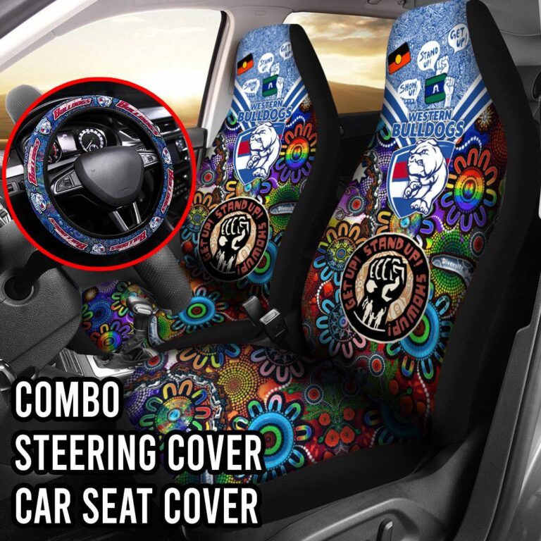 AFL Western Bulldogs | Seat Belt | Steering | Car Seat Covers