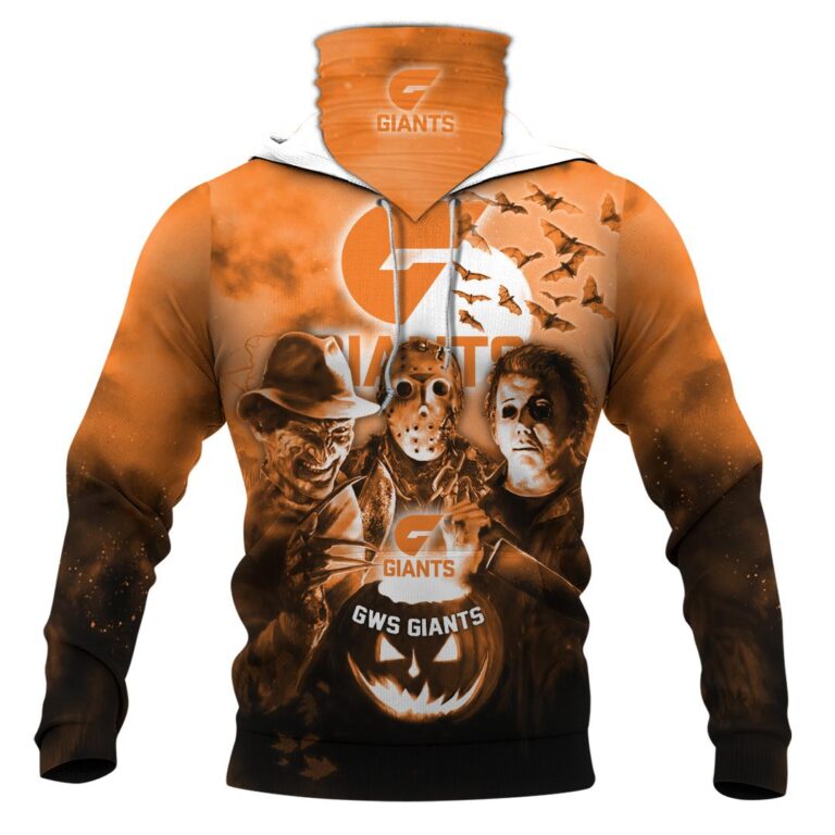 AFL Greater Western Sydney Giants Halloween Adult Kid Zip Hoodie T Shirt Long Sleeve Hawaiian