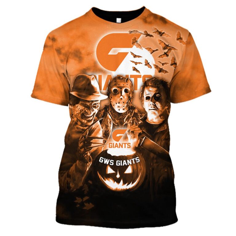 AFL Greater Western Sydney Giants Halloween Adult Kid Zip Hoodie T Shirt Long Sleeve Hawaiian