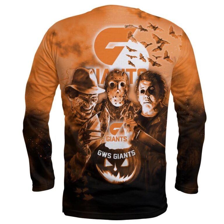 AFL Greater Western Sydney Giants Halloween Adult Kid Zip Hoodie T Shirt Long Sleeve Hawaiian