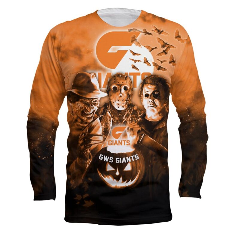 AFL Greater Western Sydney Giants Halloween Adult Kid Zip Hoodie T Shirt Long Sleeve Hawaiian
