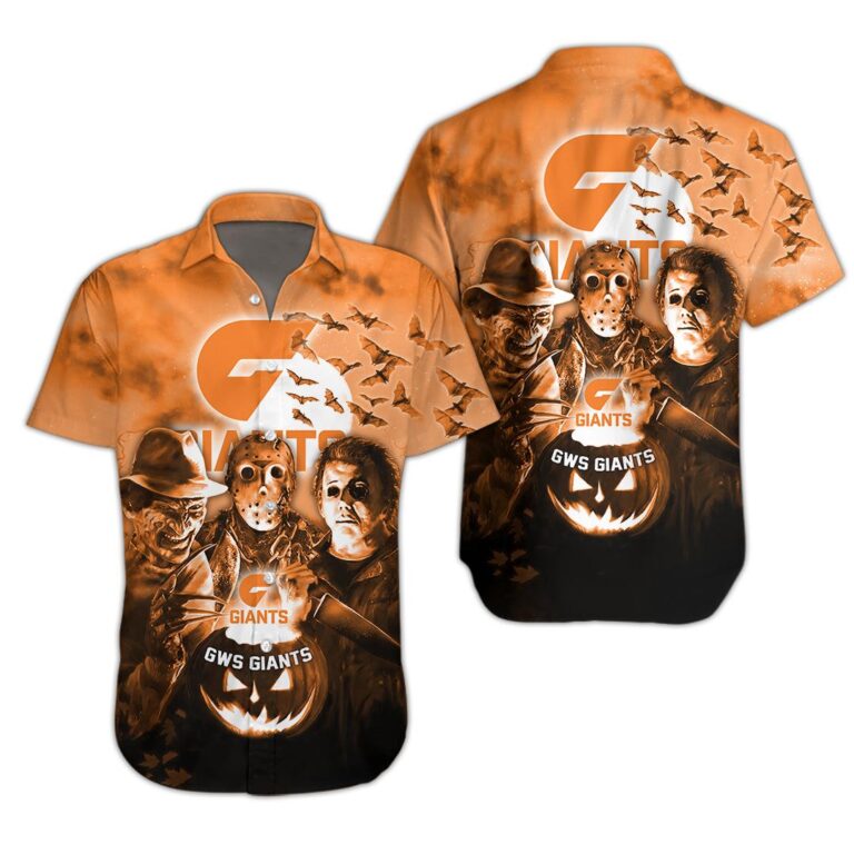 AFL Greater Western Sydney Giants Halloween Adult Kid Zip Hoodie T Shirt Long Sleeve Hawaiian