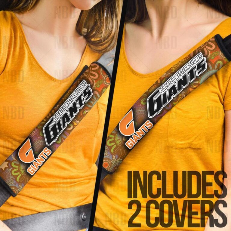 AFL Greater Western Sydney Giants | Seat Belt | Steering | Car Seat Covers