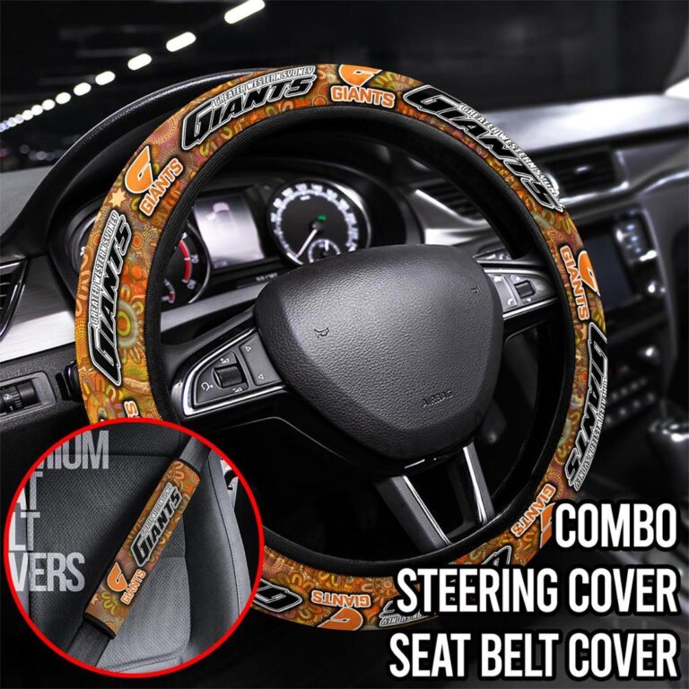 AFL Greater Western Sydney Giants | Seat Belt | Steering | Car Seat Covers