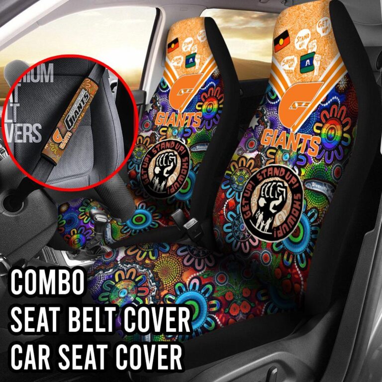 AFL Greater Western Sydney Giants | Seat Belt | Steering | Car Seat Covers