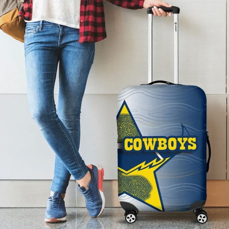 NRL Cowboys Luggage Covers Aboriginal Style TH4